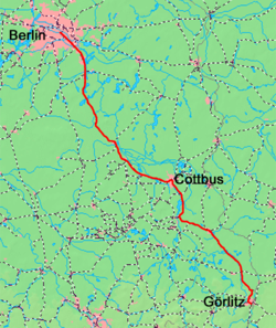 Strecke der Bahnstrecke Berlin–Görlitz