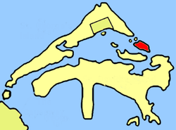 Lage von Paget Island (farblich hervorgehoben) innerhalb der Bermudas