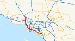 Streckenverlauf der Interstate 405 (CA)