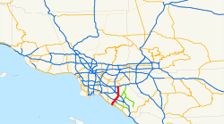 Karte der California State Route 55