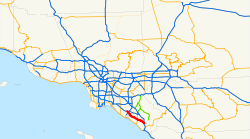 Karte der California State Route 73