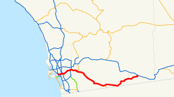 Karte der California State Route 94
