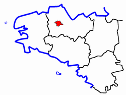 Lage des Kantons Bourbriac