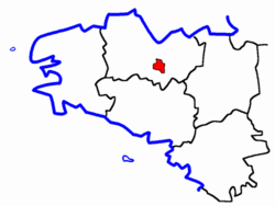 Lage des Kantons Plouguenast
