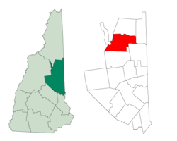 Lage im Carroll County in New Hampshire