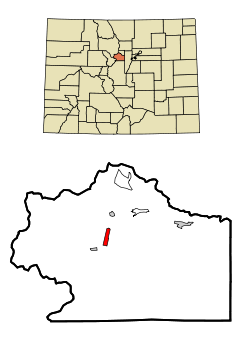 Clear Creek County Colorado Incorporated and Unincorporated areas Georgetown Highlighted.svg