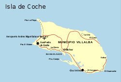 Karte der Insel Coche