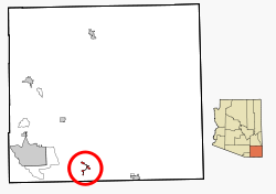 Cochise County Incorporated and Unincorporated areas Bisbee highlighted.svg