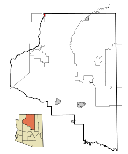 Coconino County incorporated areas Fredonia highlighted.svg