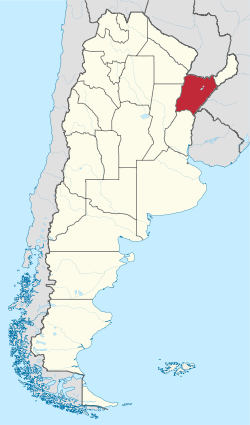 Lage der Provinz Corrientes