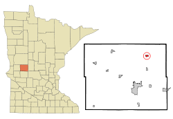 Douglas County Minnesota Incorporated and Unincorporated areas Miltona Highlighted.svg
