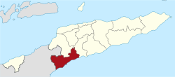 Lage des Distrikts Cova Lima