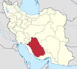Lage der Provinz Fars im Iran