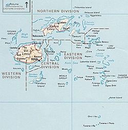 Karte Fidschis, die Lau-Inseln im Südosten