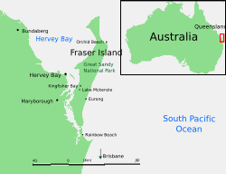 Karte von Fraser Island (K'gari)