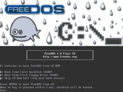 FreeDOS Live-CD Begrüßungsbild