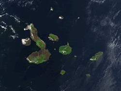 Satellitenbild der Galápagos-Inseln