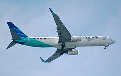 Eine Boeing 737-800 der Garuda Indonesia
