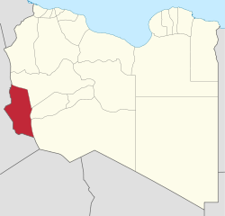 Die Lage von Ghat in Libyen