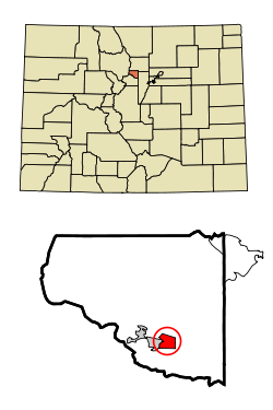 Gilpin County Colorado Incorporated and Unincorporated areas Black Hawk Highlighted.svg
