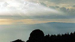 La Gomera von Teneriffa aus gesehen