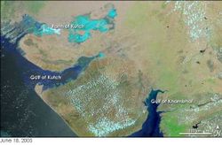 Kathiawar und Saurashtra zwischen dem Golf von Kachchh und dem Golf von Khambhat