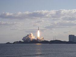 Start einer Rakete vom Tanegashima Space Center