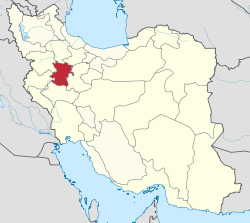 Lage der Provinz Hamadan im Iran