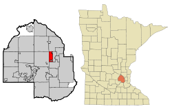 Hennepin County Minnesota Incorporated and Unincorporated areas New Hope Highlighted.svg