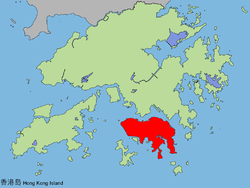 Lage von Hong Kong Island