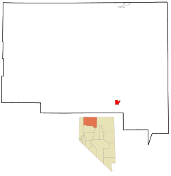 Humboldt County Nevada Incorporated and Unincorporated areas Winnemucca Highlighted.svg