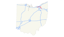 Streckenverlauf der Interstate 480