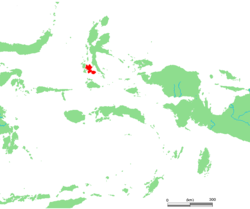 Lage der Hauptinsel Bacan