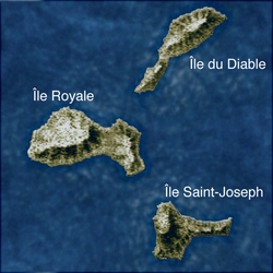 Satellitenbild der Îles du Salut