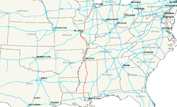 Streckenverlauf der Interstate 55