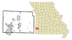 Jasper County Missouri Incorporated and Unincorporated areas Alba Highlighted.svg
