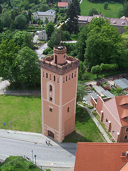 Roter Turm von St. Marien aus gesehen
