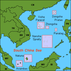 Südchinesische Meer - im Südwesten befinden sich die Anambas-Inseln