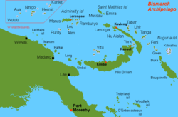 Bismarck-Archipel, im Nordwesten die Westlichen Inseln