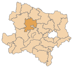 Lage des Bezirks Krems-Land im Bundesland Niederösterreich (anklickbare Karte)