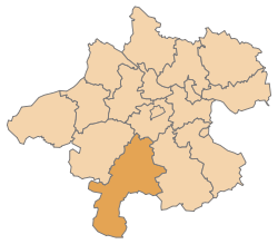 Lage des Bezirks Gmunden im Bundesland Oberösterreich (anklickbare Karte)