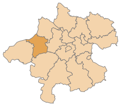 Lage des Bezirks Ried im Innkreis im Bundesland Oberösterreich (anklickbare Karte)