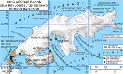 Lage von Penguin Island vor der Südküste der King George Island