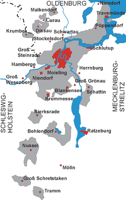 Karte der freien Hansestadt Lübeck 1815–1937