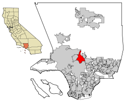 LA County Incorporated Areas Glendale highlighted.svg
