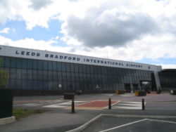 Leeds Bradford International Airport terminal, left.jpg