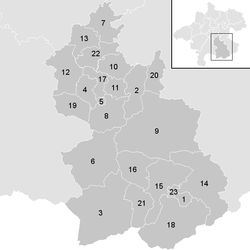 Lage der Gemeinde Bezirk Kirchdorf an der Krems   im Bezirk Kirchdorf an der Krems (anklickbare Karte)