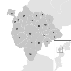 Lage der Gemeinde Bezirk Mattersburg   im Bezirk Mattersburg (anklickbare Karte)