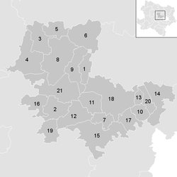 Lage der Gemeinde Bezirk Tulln   im Bezirk Tulln (anklickbare Karte)