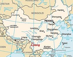 Lage der Stadt Lijiang